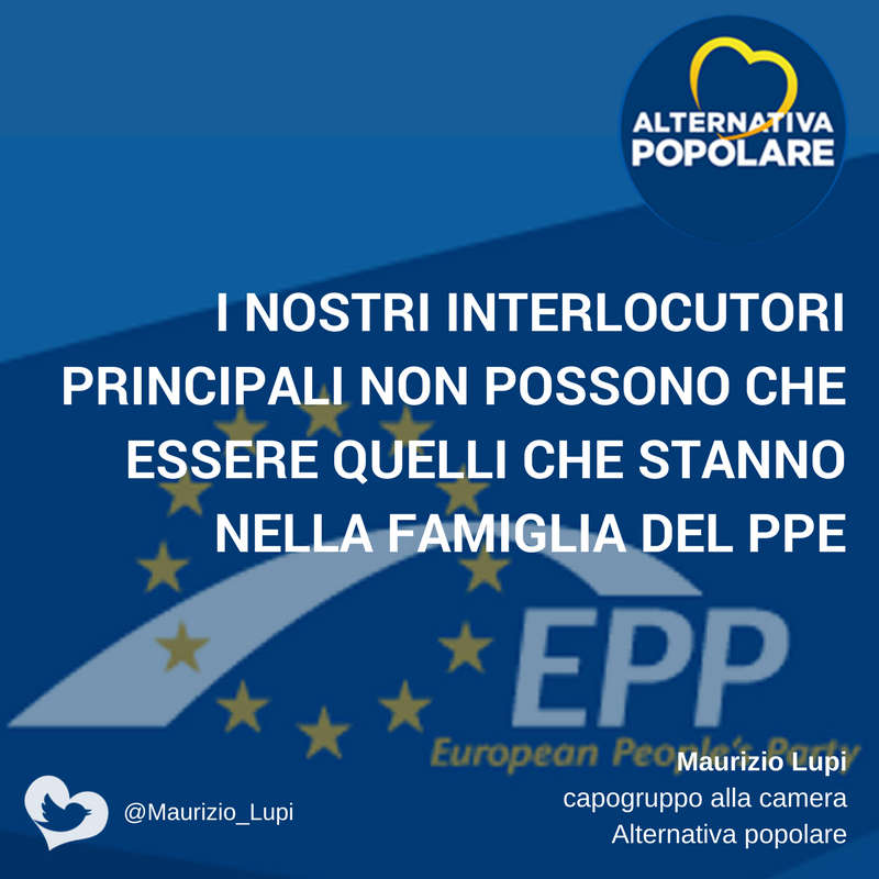  I nostri interlocutori principali non possono che essere quelli che stanno nella famiglia del Ppe