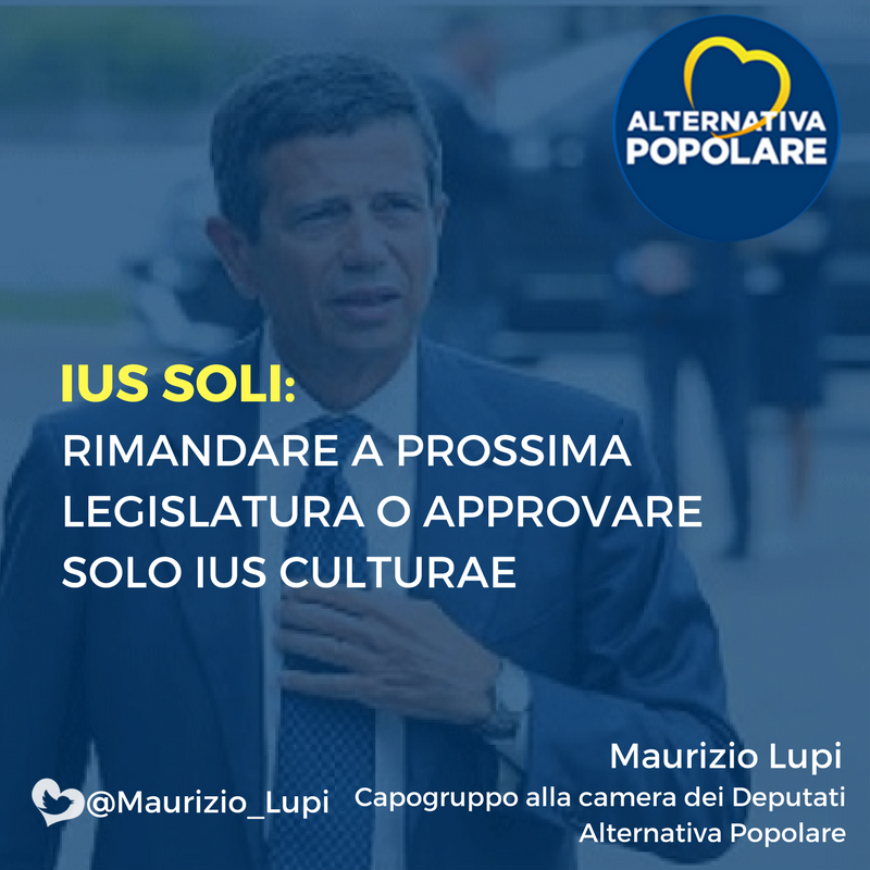  IUS SOLI: RIMANDARE A PROSSIMA LEGISLATURA O APPROVARE SOLO IUS CULTURAE