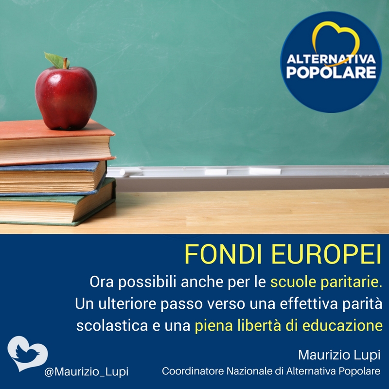  Scuola: Fondi europei ora possibili anche per le scuole paritarie