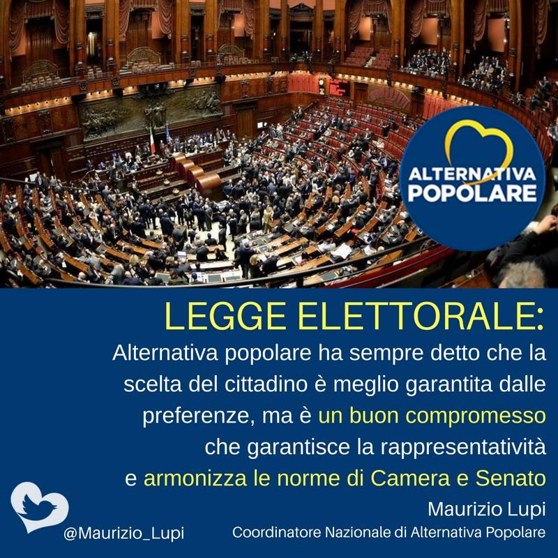  LEGGE ELETTORALE: Un buon compromesso che garantisce la rappresentatività