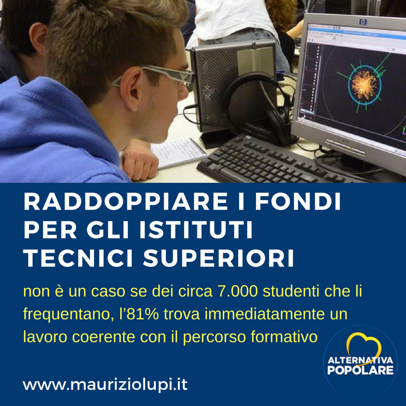  Dobbiamo raddoppiare i fondi per gli Istituti Tecnici Superiori nella #leggedibilancio