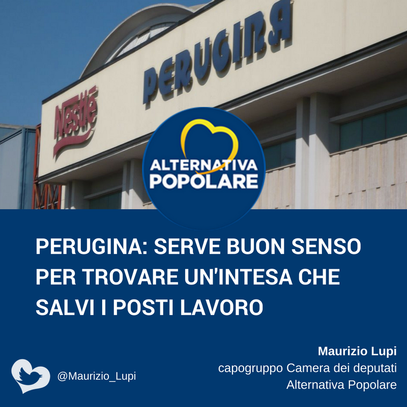 Perugina: Serve buon senso per trovare un'intesa che salvi i posti lavoro