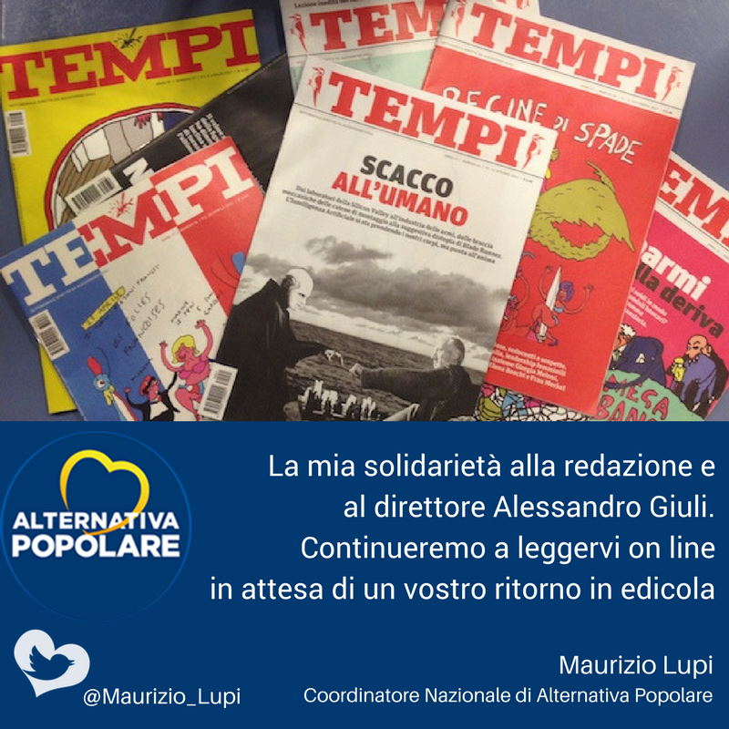  Tempi non deve morire. Continueremo a leggervi on line