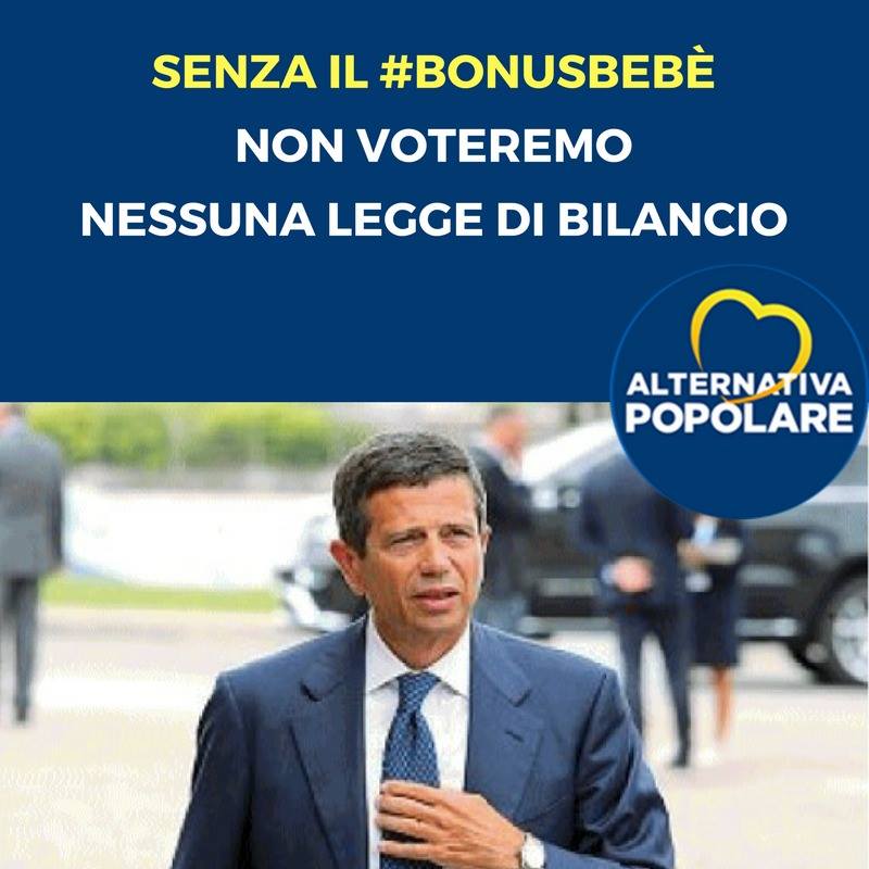  Non voteremo una legge di bilancio senza il #BonusBebe.