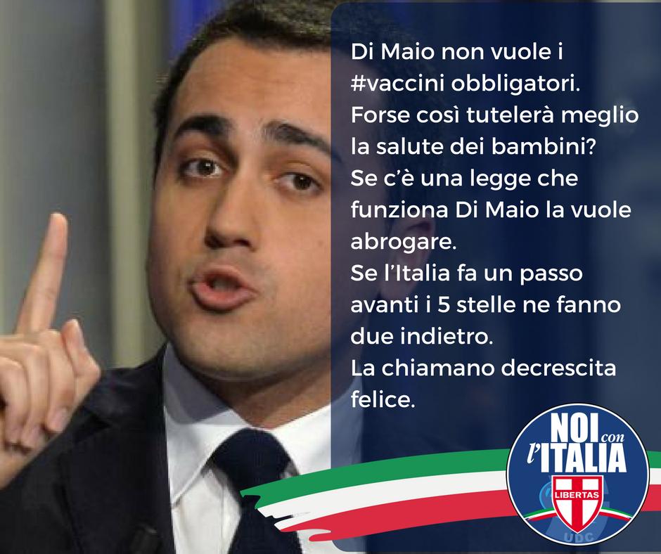 Di Maio non vuole i vaccini obbligatori