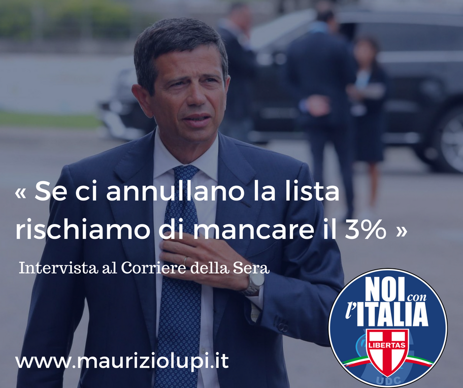 Se ci annullano la lista rischiamo di mancare il 3%