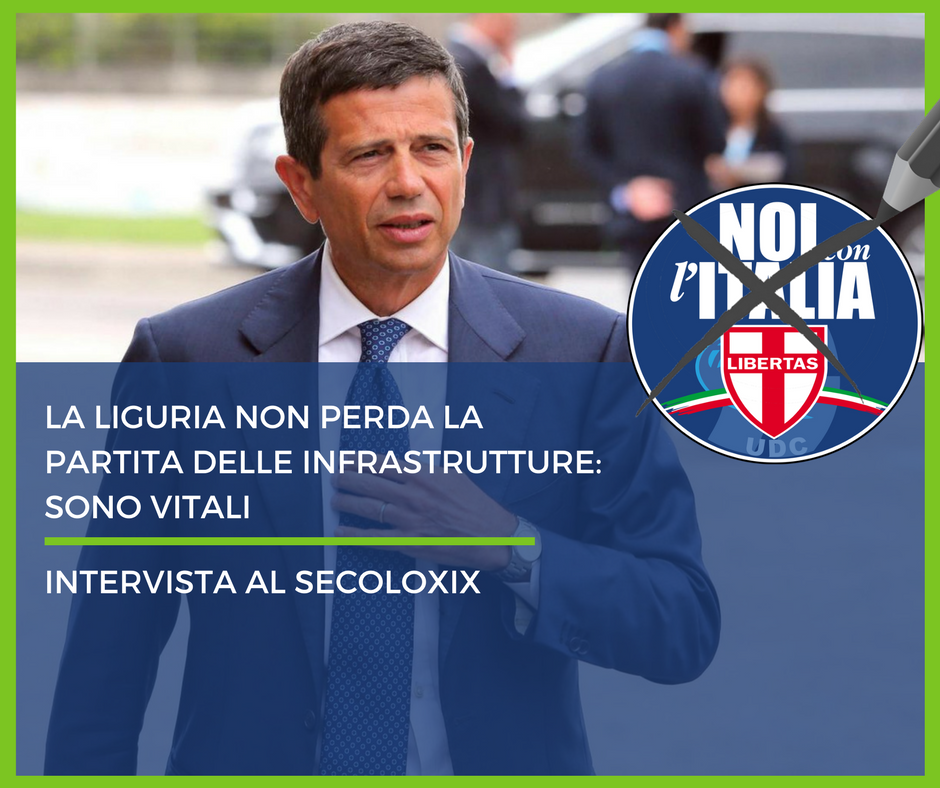  Intervista al SecoloXIX «La Liguria non perda la partita delle infrastrutture: sono vitali»  Lupi: il patto anti inciucio è una stupidata. Deciderà il Quirinale