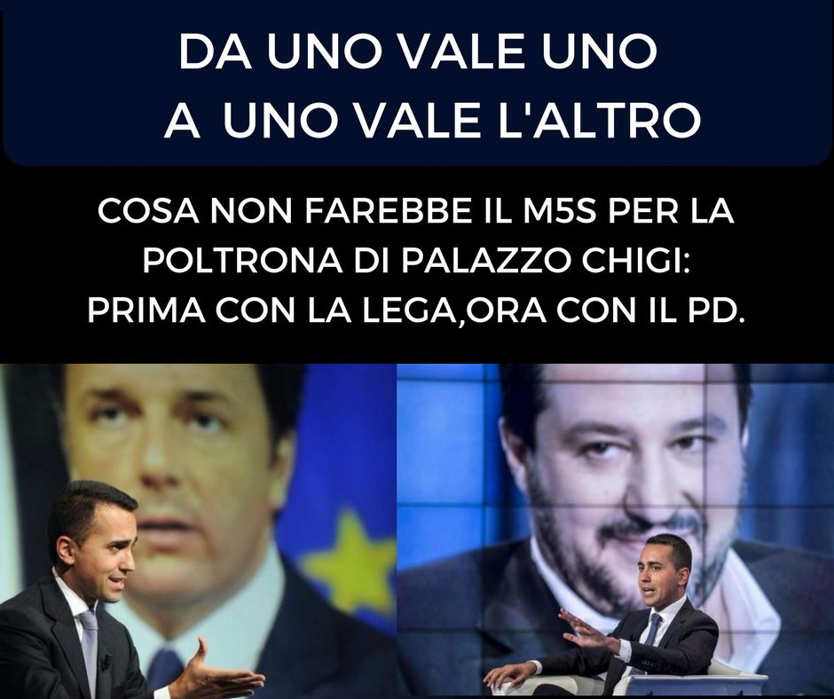  Gli elettori italiani di fronte al cosiddetto dialogo fra 5 stelle e Pd giustamente si stropicceranno gli occhi chiedendosi se è vero quello che sta succedendo.