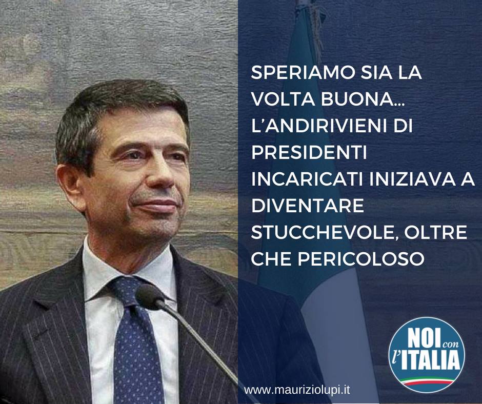  Per il Governo Conte speriamo sia la volta buona…