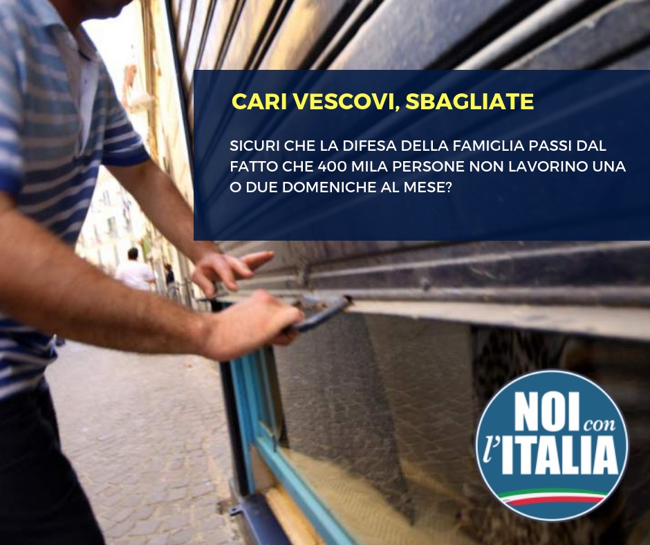 Cari vescovi, sbagliate. Sicuri che la difesa della famiglia passi dal fatto che 400 mila persone non lavorino una o due domeniche al mese?