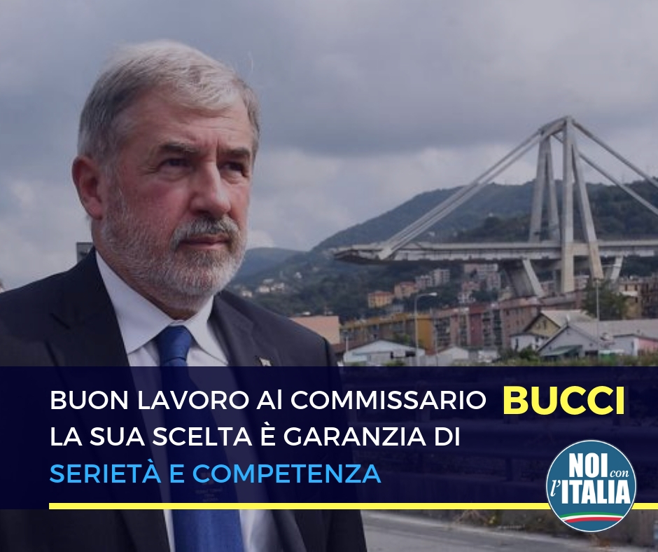 Il nome di Marco Bucci come commissario per la ricostruzione del Ponte Morandi è una garanzia di impegno, di competenza e di serietà.