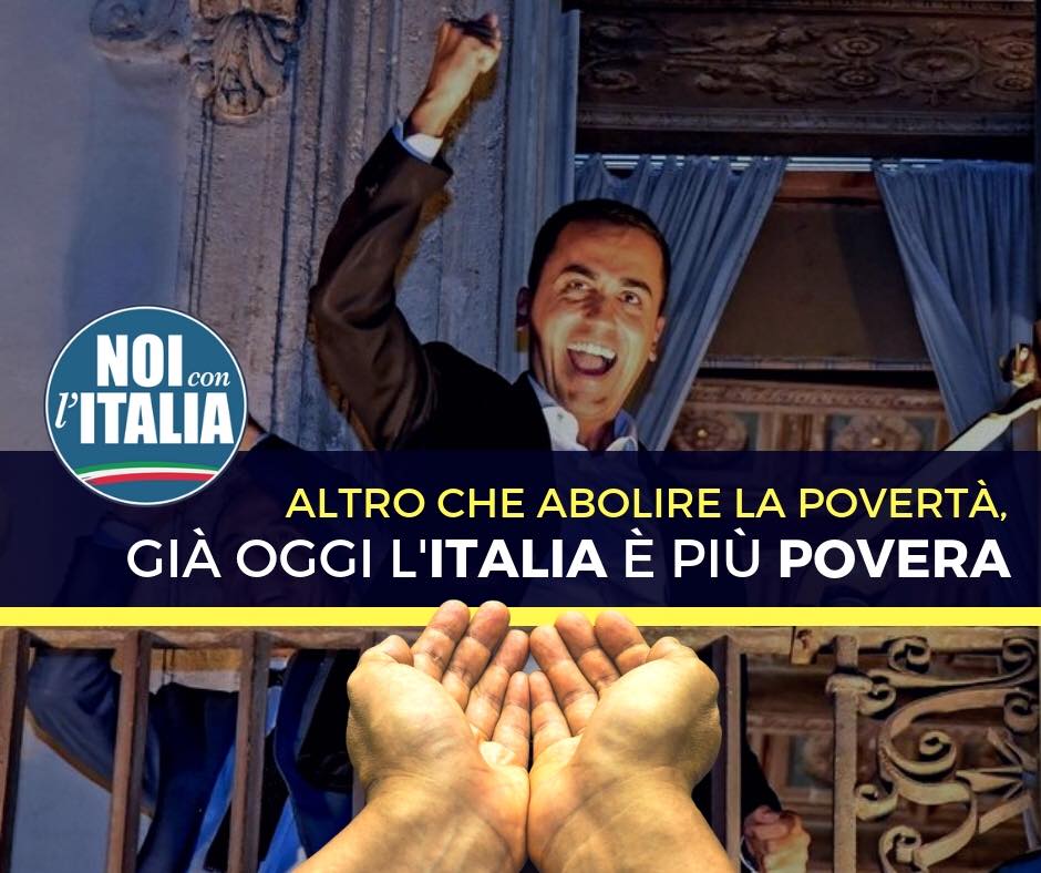 Altro che abolire la povertà, già oggi l’Italia è più povera.