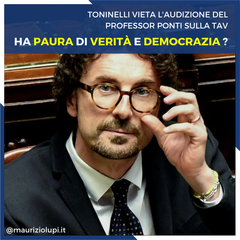 Che il ministro Toninelli non avesse in grande considerazione il Parlamento lo sapevamo, che non abbia stima neanche degli esperti che si è scelto la dice lunga sulle sue capacità politiche e non solo.