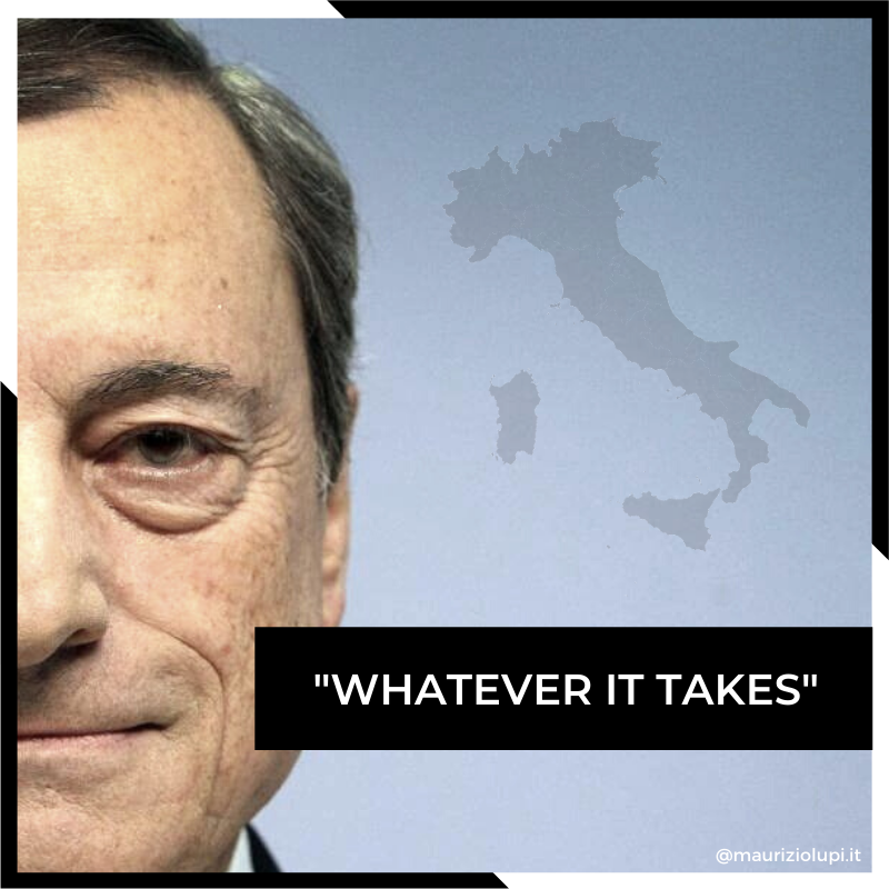  Mario Draghi, come suo solito, non ha usato mezzi termini, anche oggi bisogna fare qualsiasi cosa per salvare l’economia, come già fu per l’euro