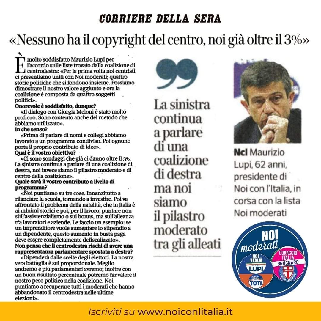 NOI MODERATI PILASTRO MODERATO