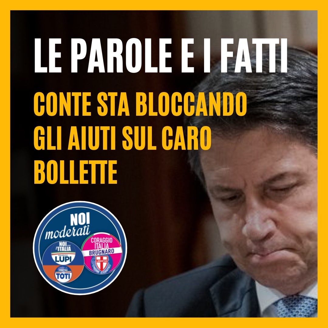  CONTE STA BLOCCANDO GLI AIUTI SUL CARO BOLLETTE