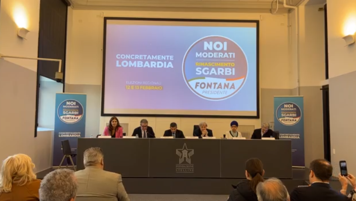 Regionali Lombardia: presentazione della lista Noi Moderati – Rinascimento Sgarbi