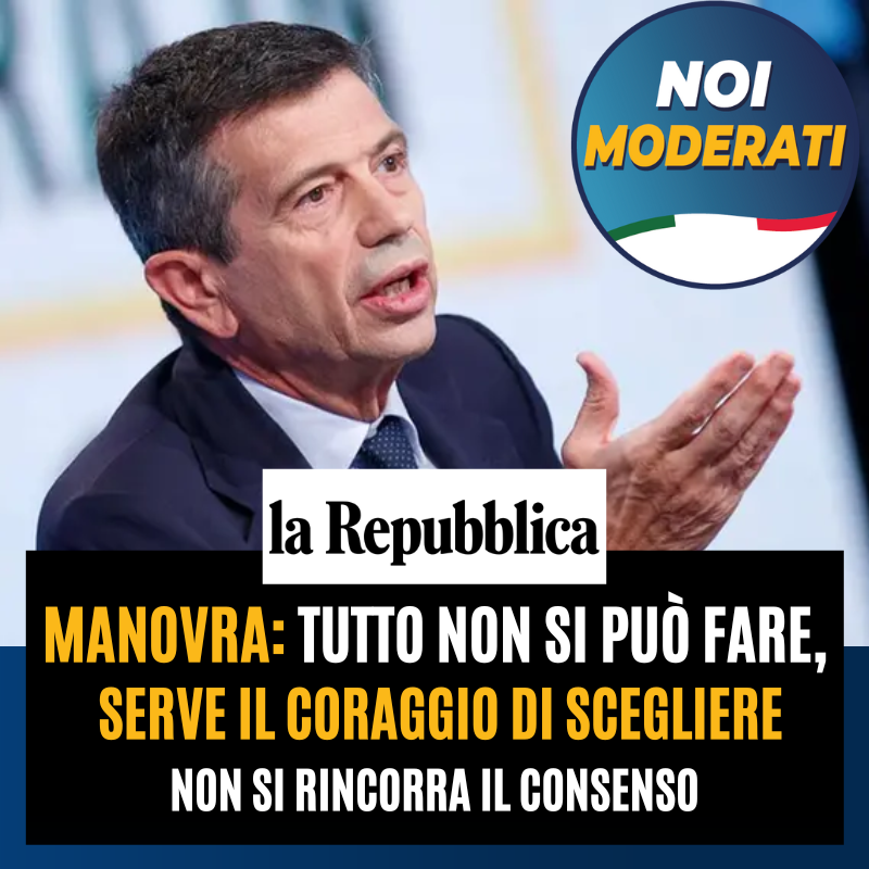  La Repubblica: “Tutto non si può fare, serve il coraggio di scegliere. Non si rincorra il consenso”