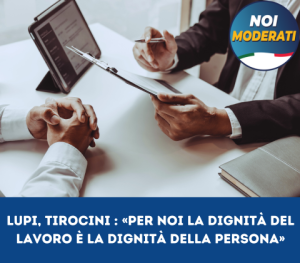 Lupi, tirocini : «per noi la dignità del lavoro è la dignità della persona»