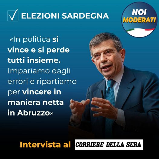 Elezioni Sardegna, Lupi : «si vince e si perde tutti insieme»
