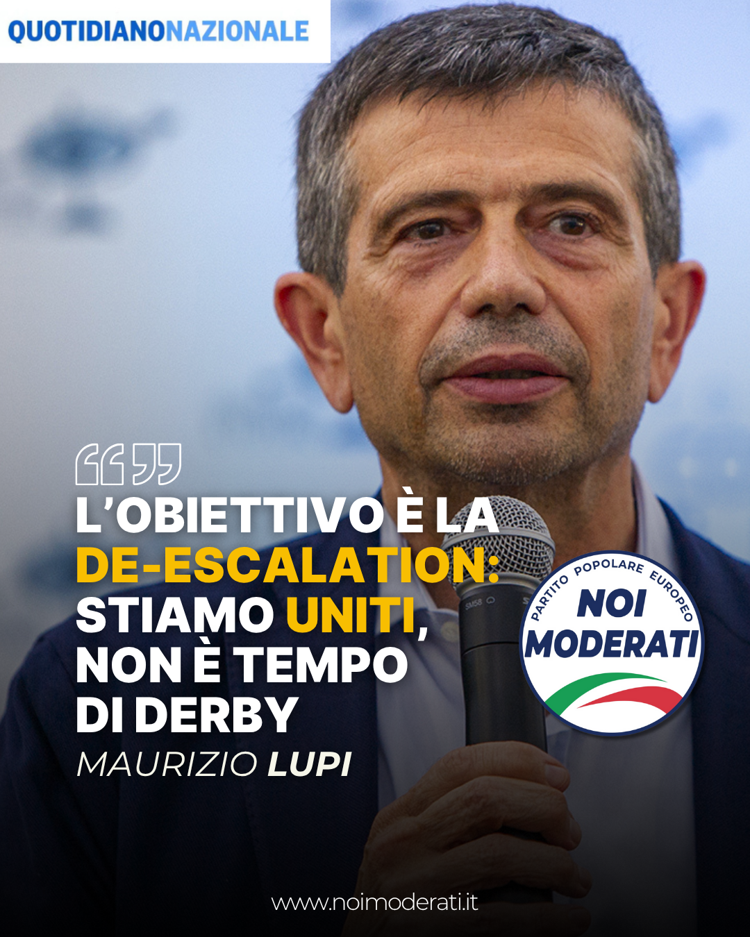  Quotidiano Nazionale, Lupi: l’obiettivo è la de-escalation: “Stiamo uniti, non è tempo di derby”