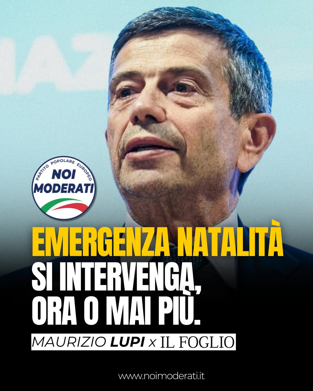  Maurizio Lupi: “Si intervenga sulla natalità. Ora o mai più”