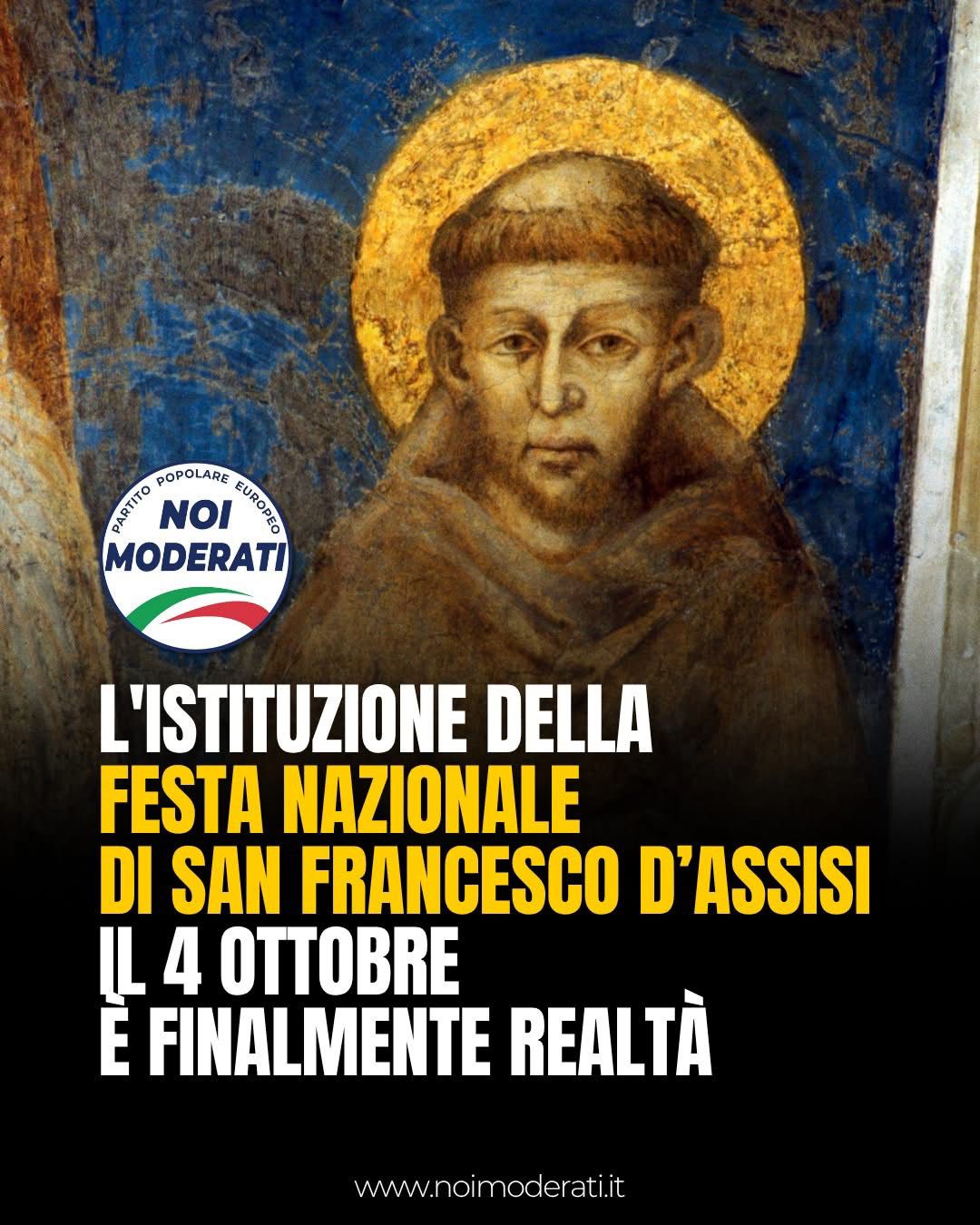  Il 4 ottobre è festa nazionale: San Francesco d’Assisi Patrono d’Italia celebrato per legge