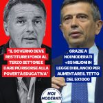 Noi Moderati innalza il tetto del 5x1000